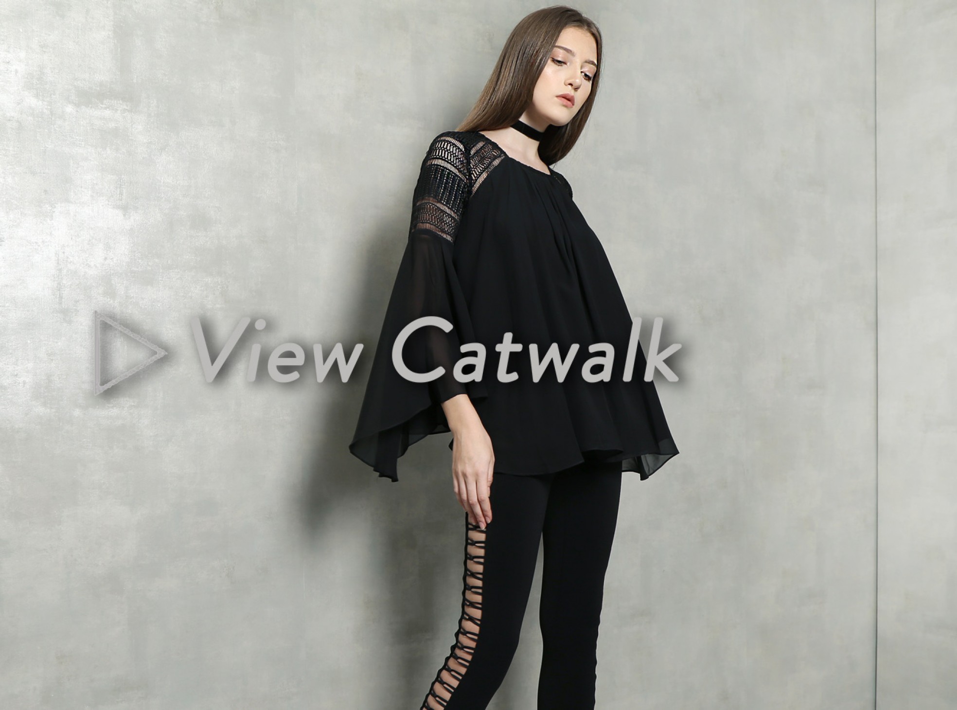 ARUBA-FLARED SLEEVE BLOUSE