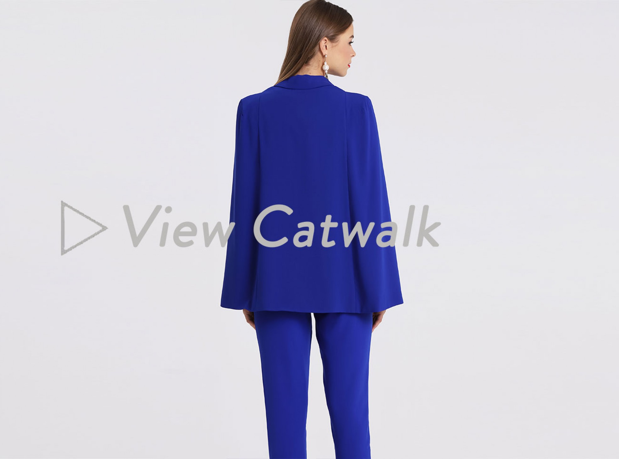 fitted cape blazer with cut out shoulder detail