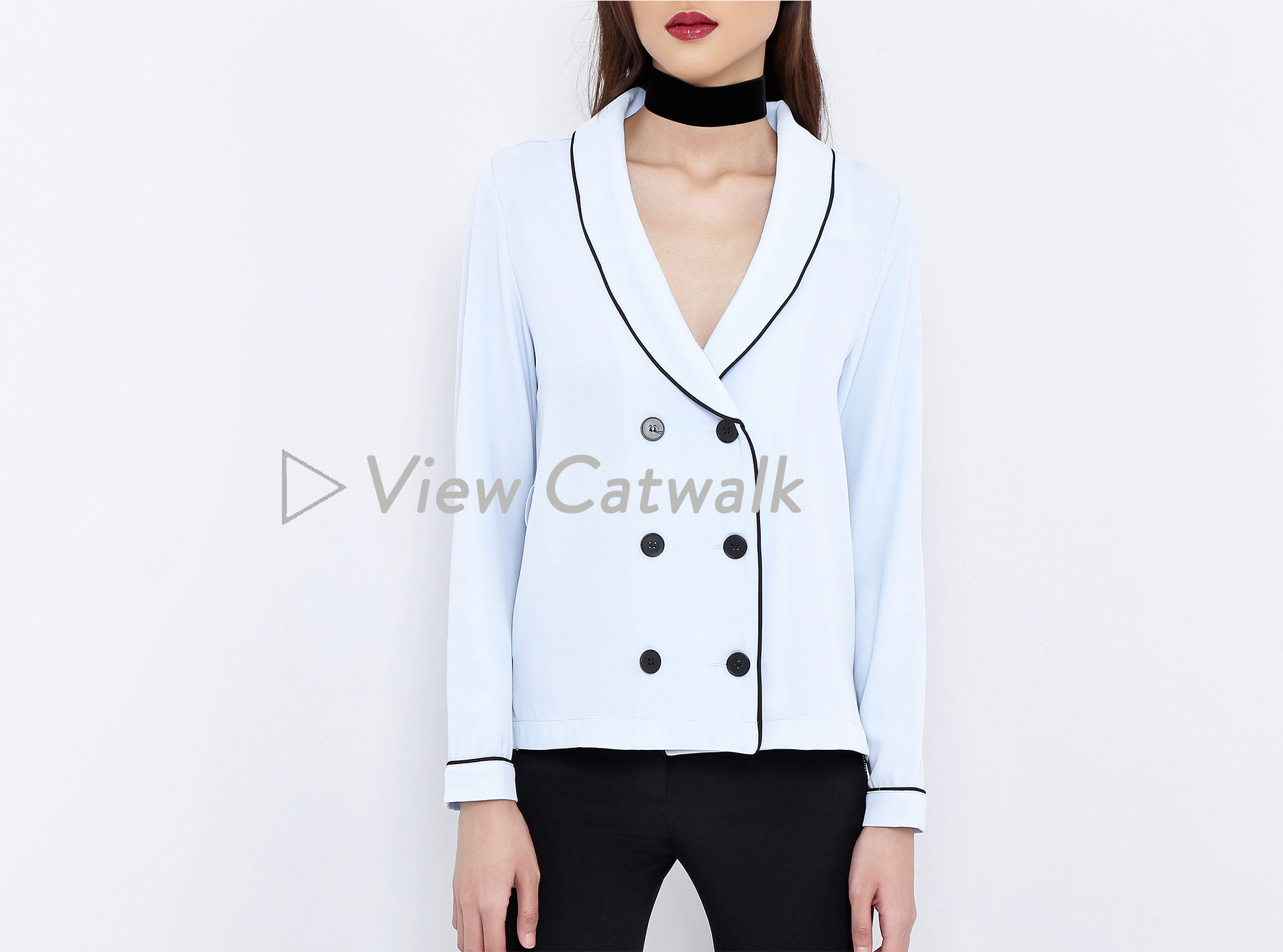 PYJAMA DOUBLE BREASTED TIE SHIRT
