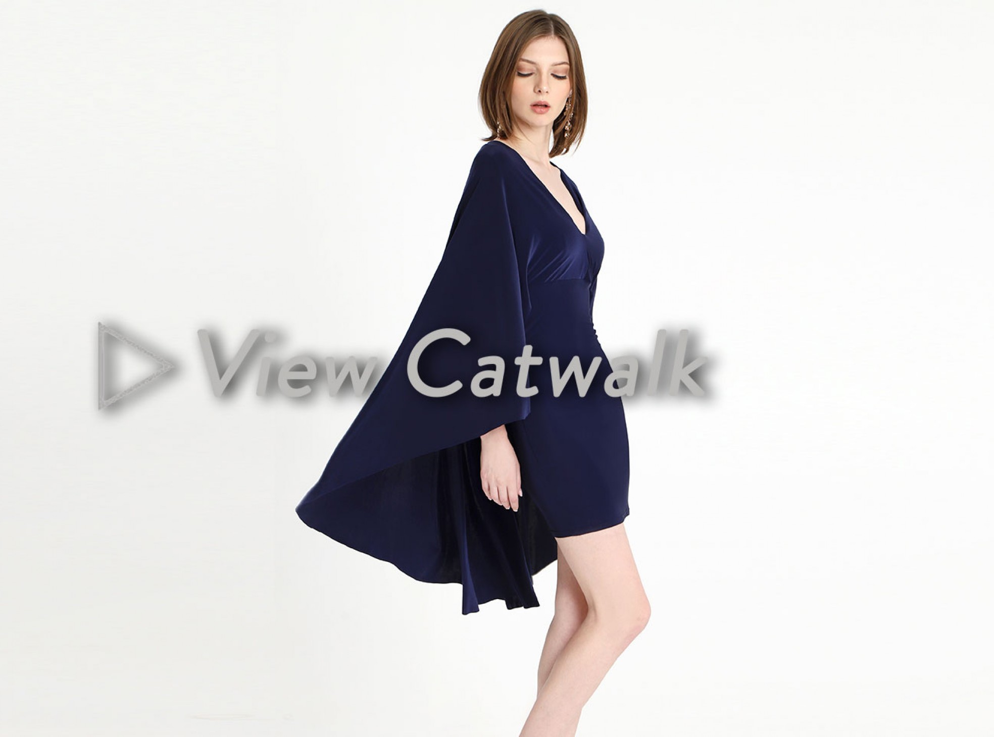 MINI BODYCON DRESS WITH CAPE DETAIL